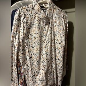 RW&CO. Multicolor Men’s Dress Shirt, Size Large